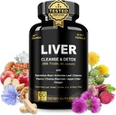 32 in 1 Liver Cleanse Detox & Repair Formula con Aceto di Sidro di Mela, Integratore di cardo Latte, Carciofo, Dandelion Root Supplement - Non-GMO & Vegan Herbal Liver Support & Riparazione