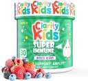 Clarity Kids Super Immune Support | Estratto di mirtillo, Vitamina C, Probiotici e Zinco per Bambini | Tutto Natural Kid Supplemento per un Gut sano | USA Made Chewables | 30 pezzi