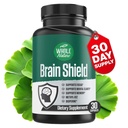 Brain Booster Nootropics - Brain Shield con Ginkgo Biloba, Alpha GPC e Bacopa Monnieri, Vitamina B12, B3 - Support Focus, Memory & Clarity, Energy & Stress Relief. (1)