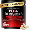 Life Happns Pour Decisions Liver Health Supplement with Milk Thistle, Vitamina B6, Electrolytes - Supporta idratazione e recupero, 60 capsule