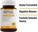 Peptiva Daily Probiotic, 25 miliardi di CFU, Probiotici Multi-Strain, Lactobacillus Acidophilus, Bifidobacterium, Integratore Digestivo di Supporto - 30 Conte