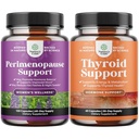 Bundle di Perimenopause Supplemento con Maca Root Vitex Berry & Black Cohosh per Hot Flashes Night Sweats L'equilibrio dell'ormone & Mood e il supporto della tiroide con L Tyrosine Bladderwrack Selenium & Ashwagandha