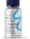 Foster & Thrive Loratadine 10mg Non Drowsy Allergy Relief per Sinus Pressione e Allergie Stagionali, Antistamina Rilieve Itchy Eyes, Sneezing, Bambini e Adulti, 120 compresse