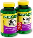 Valle di Primavera - Niacina senza Flush (B-3) 500 mg, 240 capsule (2 bottiglie di 120)