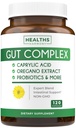 Supporto Candida (120 capsule) - Acido Caprylic, Olio d'Origano & Probiotics aiutano a mantenere già livelli normali di lievito e Candida - Vegetariano, Non OGM Integratore Intestinale - Gut Cleanse (Nessun pillole)