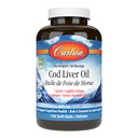 Carlson - Cod Liver Oil Gems, 460 mg Omega-3s + Vitamine A & D3, Wild-Caught Norvegese Arctic Cod-Liver Oil, Sustainably Sourced Nordic Fish Oil Capsules, Limone, 150 Soft Gels