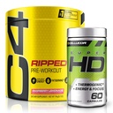 C4 Ripped & SuperHD, Il Bundle Termogeno, C4 Ripped Pre Workout Powder, Raspberry Lemonade 30 Servings + SuperHD con Capsimax e Green Tea Extract, 60 Servings
