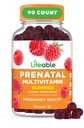 Multivitamina prenatale vitale con ferro e colina | Grandi Vitamine prenatali per le donne | Gummie prenatali non OGM vegetariane | 90 Gummie