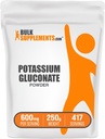 BulkSupplements.com Polvere di glucosio di potassio - per il supporto di idratazione, supplemento minerale, potassio 99mg - senza glutine, 600mg per porzione, 250g (8.8 oz) (pacchetto di 1)