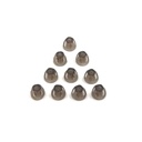 Apparecchi acustici Domes Smoky Gray Suggerimenti per l'orecchio Pezzi comodi per l'amplificatore acustico Open Fit BTE PSAP Kit Invisible, ad eccezione di RIC 5mm (S * 10)