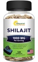 aSquared Nutrition Shilajit 1000mg - 120 Capsule - Pure Shilajit Extract Supplement and Powder Complex Pills - Natural Humic & Fulvic Acid & Trace Minerals - Alternative alla Resina & Drops