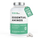 Aminoacidi essenziali - 300 Facile da ingoiare compresse / 60 Serve - Tutti 9 Aminoacidi EAA con Tutti 3 BCAA Plus 6 Più EAA per costruire e riparare il muscolo, 5-10g per porzione, Alta in Leucina e Vegan