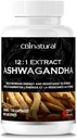 CBInatural Ashwagandha 12:1 Estrarre 500mg (6000 mg Equivalente) – Energia, Vitality & Men’s Wellness Support – 120 capsule vegane, 4-Month di alimentazione