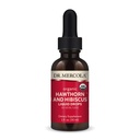 Dr. Mercola Organic Hawthorn e Hibiscus Liquid Drops Integratori alimentari, 30 Serve (30 Gocce), Non OGM, Gluten Free, Soy Free, USDA Organic