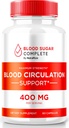 Capsule complete di zucchero nel sangue - ottimizzazione del supporto del sangue naturale - Include vitamina C, polvere di cannella, estratto di peperoncino e polvere di radice di curcuma (60 capsule)