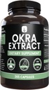 PURE ORIGINAL INGREDIENTI Okra Extract (365 capsule) No Magnesio o Filler di riso, Sempre Pure, Lab verificato