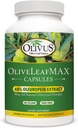 Estratto di foglie di oliva OliveLeafMAX (40% Oleuroepin) + Polvere di foglie di oliva biologica + No Fillers + 300 capsule vegetariane + Fonte dalla Spagna e Prodotto in USA a GMP Facility