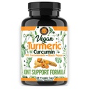 Curcumina erboristica vegana con estratto di pepe nero (60 capsule vegetali-2 mesi di alimentazione), 95% Curcuminoidi - Tutto naturale potente antiossidante per il supporto e il sollievo congiunto (1-bottiglia)