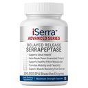 iSerra 250.000 SPU Serrapeptase Enzyme - 90 capsule di massima resistenza - Fino a 12x Più potente di altri Serrapaptase - Delayed Release Technology-High Potency Non-GMO, Gluten Free, Vegan (Pack of 1)