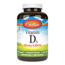 Carlson - Vitamina D3 4000 IU (100 mcg), Supporto Immune, Salute Bone, Salute Muscolare, Cholecalciferol, Integratori di Vitamina D3, Gel Morbidi di Vitamina D3, 360 Softgels