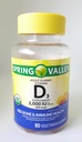 Supplemento di vitamina D3, 2000IU, 50mcg USDA Organic, 80 Gummies vegetariani
