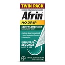 Afrin No Drip Severe Congestion Nasal Mist Twin Pack, Non-Drowsy, Decongestant ad azione rapida per Congestione nasale e Rilievo della pressione del seno, Adulti e bambini 6 e più vecchi, .5 fl oz (Pack of 2)
