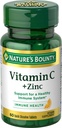 Vitamina C + Zinco, Integratore di Vitamina, Supporta Salute Immune, 60 mg, 60 compresse