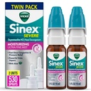 Vicks Sinex Severe spray nasale, Moisturizing Ultra Fine Mist con Aloe, Decongestant Medicine, Rilievo dal naso ripieno a causa di freddo o allergia, Congestione nasale & Sinus Pressure Relief, 265 Spray x 2