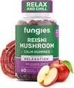 Fungies Reishi Mushroom Gummies, Delicious Apple Flavor - Mushroom Herbal Supplement Gummy for Adults Supports Immune Health, Relax & Healthy Aging - Calming Gummies for Sleep - 60 Servings