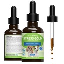 Pet Wellbeing Stress Gold for Dogs - Vet-Formulated Canine Stress Support - Fast-Acting Car Travel, Storms, Vet Visits - Holistic Dog Herbal Blend - Liquid Support 2 oz (59ml)
