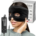 Moist Heat Sinus Pressure Relief Mask with 3 Heat Settings, Extra Large Face Heat Pad for Eyes, Sinusitis, Hormone Migraine, Tension Headache Relief Black