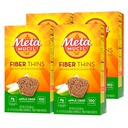 Metamucil Apple Crisp aromatizzato Fibra Thins Integratore alimentare di fibra con Psyllium Husk, 9.3 Ounce, Confezione da 4