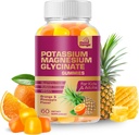 MoodMingle Potassium Magnesium Glycinate Supplemento Gummies - Cuciture di potassio ad alto assorbimento - con Vitamine di calcio B6 B12 C D3 K2 Zinco - Vegan senza zucchero Gluten Libero per bambini adulti