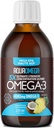 5X Ultimate Strength Liquid Fish Oil Supplementi, Wild Caught Omega 3 Fish Oil Liquid, EPA & DHA Omega3 acidi grassi, Omega 3 supplemento con vitamina D, 7.60floz, Tropical Flavor