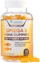 Omega 3 Gummies olio di pesce - cuore sano Omega 3 Gummy supplemento con alto assorbimento DHA & EPA, Joint & Brain Support, Delicious Orange Flavor Fish Oil Nature's Vitamin - 120 Gummies