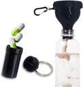 Contenitore di polvere proteica per andare in Funnel con lega di alluminio Mini scatola di pedana tascabile e flacone Clip Supplement Funnel con tappo per bottiglia d'acqua Pre Workout Gym Mini Funnel di viaggio Shaker Cup