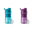BlenderBottle 20 once SportMixer Shaker Bottiglie con BlenderBall Wire Whisk, Plum e Teal