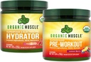 Organic Muscle Bundle - Polvere pre-allenamento per l'energia (Borsa di lemone) + Replenisher per l'idratazione (Watermelon) - Certificato USDA Organic