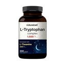 NatureBell L Tryptophan 1300mg con L Theanine 200mg, 300 capsule | Forma libera attiva, Integratore basato sulle piante – Formula calma, Supporta il Rilassamento – Non OGM & No Gluten
