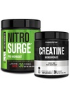 Fabbrica Jacked NITROSURGE Pre Supplemento di allenamento (Limeade di ciliegie) Polvere di monoidrato di creatina (150g) per la crescita del muscolo, maggiore resistenza, energia avanzata