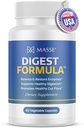 MASSE' Digest Formula Supplement Enzyme Boost Capsule - Formula avanzata per la salute digestiva & Gut Flora Support - Natural Organic Enzyme Supplement for Digestive Care and Overgrowth- 60 Count