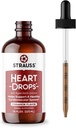 Strauss Naturals Gocce di cuore – Natural Mistletoe & Aged Garlic Extract Heart Health Supplement – aiuta a mantenere sano sistema cardiovascolare – Vegan & Non-GMO – Cinnamon aromaed – 225 ml bottiglia