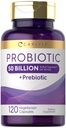 Carlyle Probiotics con Prebiotici | 120 capsule | 50 miliardi di Atto attivo | Non-GMO & Gluten Integratore gratuito