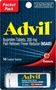 Advil compresse rivestite Pain Reliever e Fever Riduttore, Ibuprofen 200mg, 12 x 10 Conte, Travel Size Bottiglia