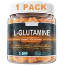 L-Glutamina 1000mg Gummies per le donne & Men| con Beta-Alanine, BCAA, Magnesio Glycinate, Potassium & Ashwagandha | Vegan | Sugar-Free & Extra-Chewy | 60 Conti