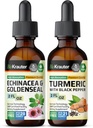 Echinacea con Goldenseal Tincture 2 Fl. Oz. & Tincture Turmeric 2 Fl. Oz.