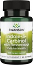 Swanson Indole-3-Carbinol con Resveratrolo - Integratore I3C Promuovere la protezione cellulare - Integratore naturale per aiutare a mantenere l'equilibrio ormone sano - (60 capsule, 200 mg ogni)