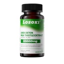 Integratore di disintossicazione del fegato, 30.000mg estratto di cardo del latte, curcuma, carciofo & Glutathione – Supporta la salute e la funzione antiossidante del fegato – 60 compresse