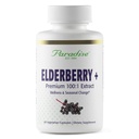 Paradise Herbs Elderberry with Zinc Extract, Supporta le difese naturali del corpo, Super Potent, Ultra Pure, Vegan, Non OGM, Gluten Free, 60 capsule vegetariane
