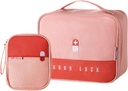 paerma vuoto borse di primo soccorso viaggiare forniture mediche sacchetto di medicina isolato Kit di sicurezza conveniente per la famiglia all'aperto Escursionismo Camping Car Office Workplace,Pink